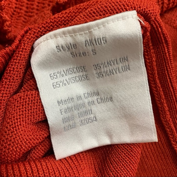 ANTHROPOLOGIE Yoana Baraschi Baubled Fan Sweater Rust Red/Burnt Orange Sz Small - Picture 15 of 16